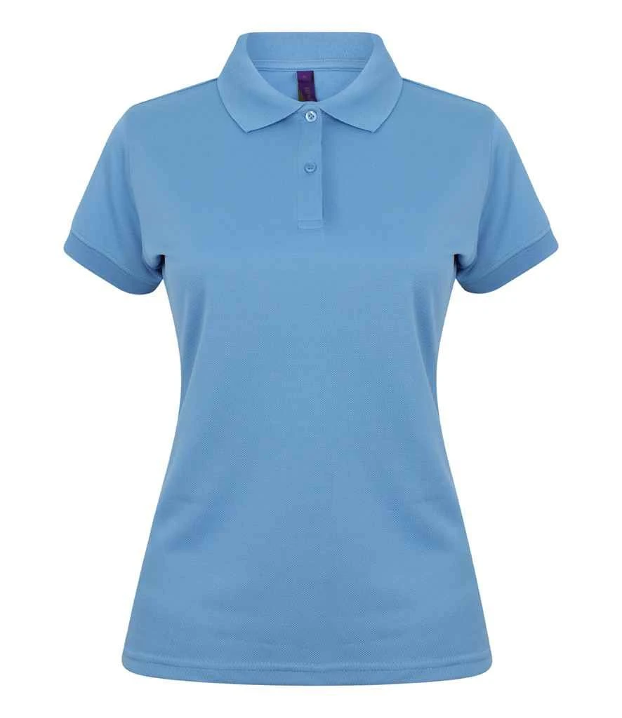Henbury Ladies Coolplus Wicking Piqué Polo Shirt 1 Henbury Ladies Coolplus Wicking Piqué Polo Shirt