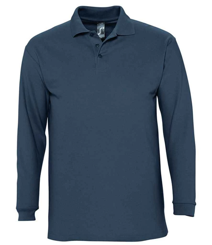 SOL'S Sols Winter Ii Long Sleeve Cotton Piqué Polo Shirt 11 SOL'S Sols Winter Ii Long Sleeve Cotton Piqué Polo Shirt - Image 11
