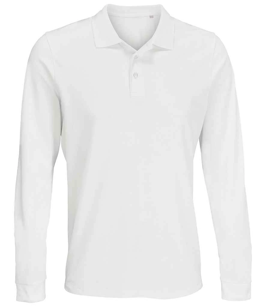 SOL'S Sols Unisex Prime Long Sleeve Piqué Polo Shirt 7 SOL'S Sols Unisex Prime Long Sleeve Piqué Polo Shirt - Image 7