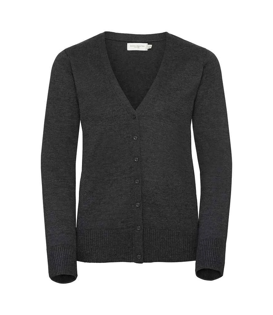 Russell Collection Ladies' V-Neck Knitted Cardigan 6 Russell Collection Ladies' V-Neck Knitted Cardigan - Image 6
