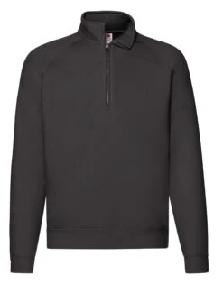 Fruit Of The Loom Mens Premium Zip Neck Sweat