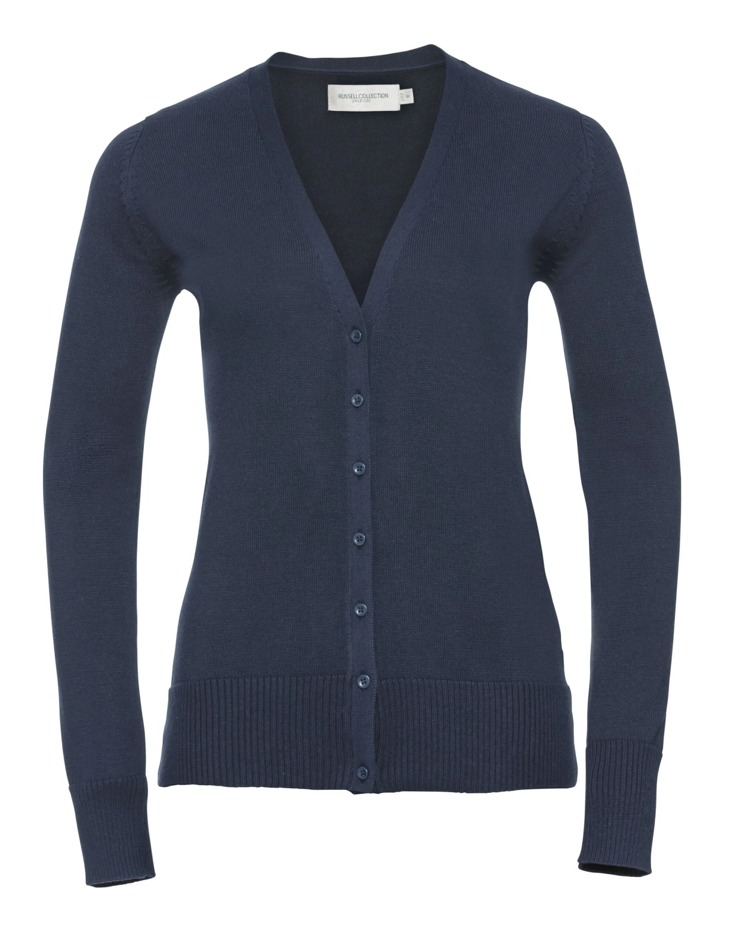 Russell Collection Ladies' V-Neck Knitted Cardigan 4 Russell Collection Ladies' V-Neck Knitted Cardigan - Image 4