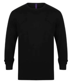 Henbury Lightweight Cotton Acrylic Crew Neck Sweater