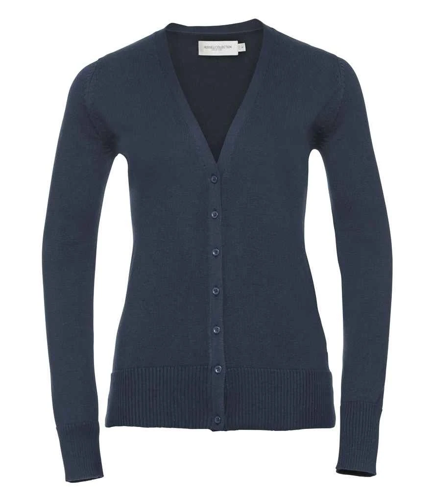 Russell Collection Ladies' V-Neck Knitted Cardigan 7 Russell Collection Ladies' V-Neck Knitted Cardigan - Image 7
