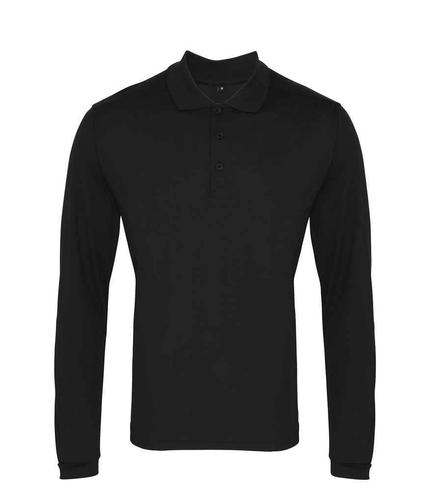 Premier® Premier Long Sleeve Coolchecker Piqué Polo Shirt 1 Premier® Premier Long Sleeve Coolchecker Piqué Polo Shirt