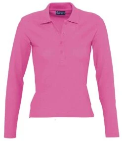 SOL'S Sols Ladies Podium Long Sleeve Cotton Piqué Polo Shirt