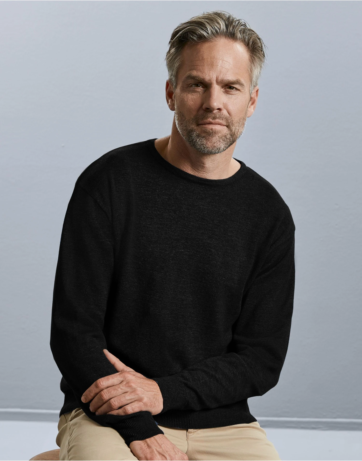 Russell Collection Mens Crew Neck Knitted Pullover 6 Russell Collection Mens Crew Neck Knitted Pullover - Image 6