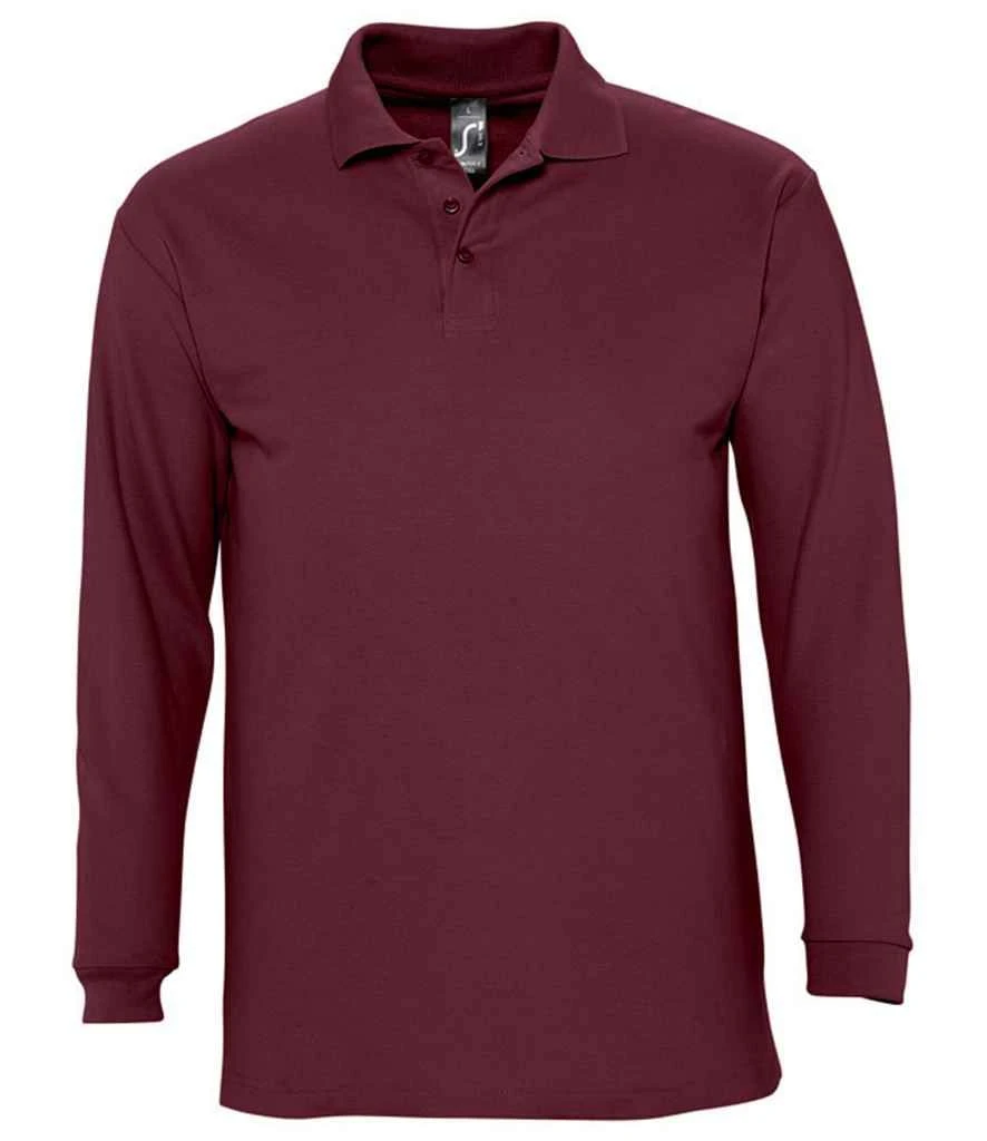 SOL'S Sols Winter Ii Long Sleeve Cotton Piqué Polo Shirt 4 SOL'S Sols Winter Ii Long Sleeve Cotton Piqué Polo Shirt - Image 4