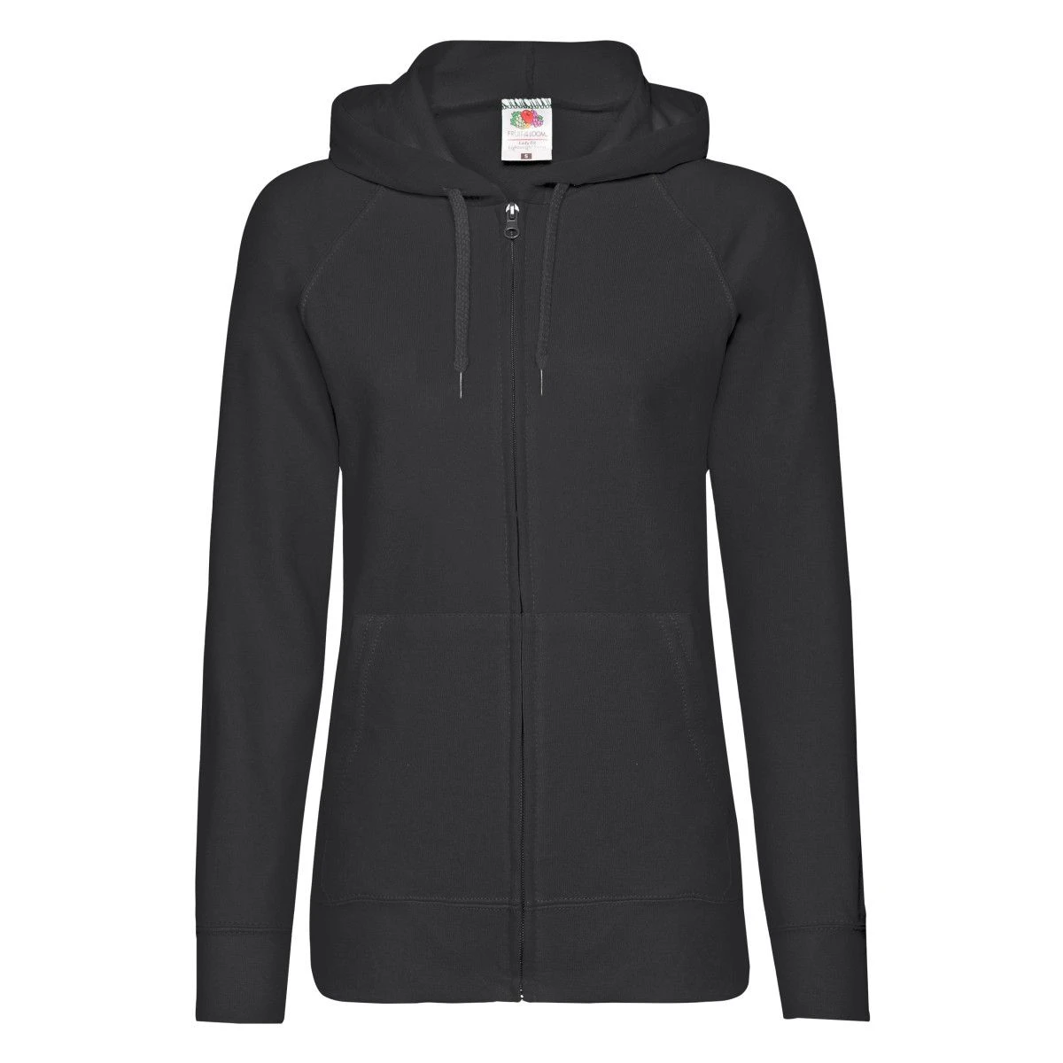 Fruit Of The Loom Ladies' Lightweight Hooded Sweat Jacket 2 Fruit Of The Loom Ladies' Lightweight Hooded Sweat Jacket - Image 2