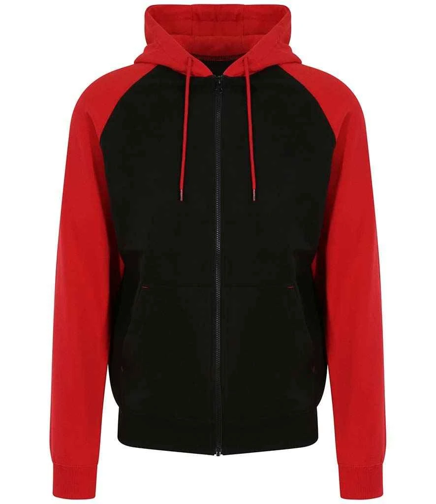 Just Hoods Awdis Baseball Zoodie 2 Just Hoods Awdis Baseball Zoodie - Image 2