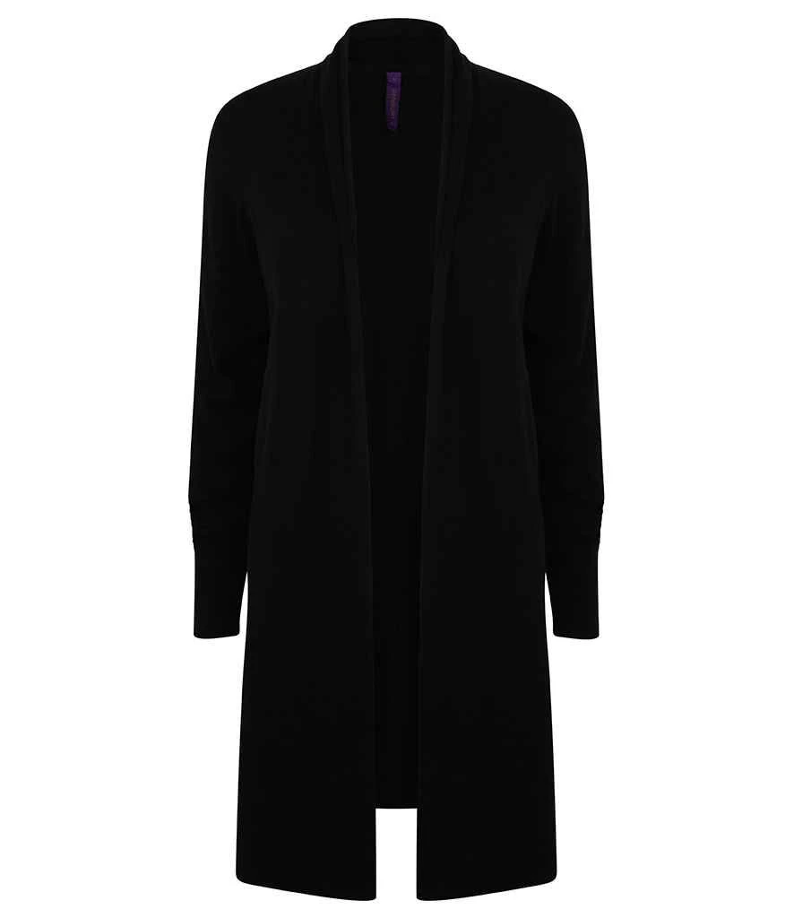 Henbury Ladies Longline Open Cardigan 1 Henbury Ladies Longline Open Cardigan