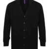 Henbury Lightweight Cotton Acrylic V Neck Cardigan