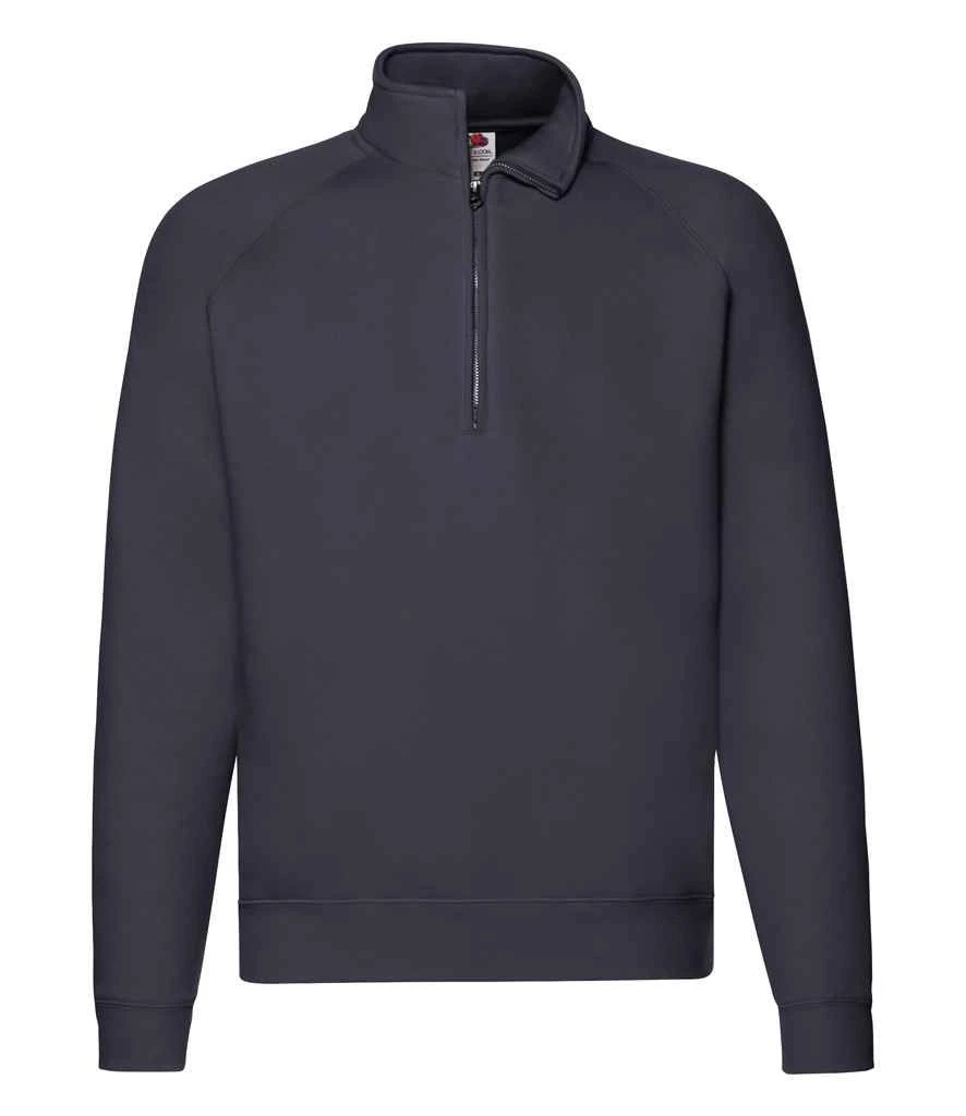 Fruit Of The Loom Mens Premium Zip Neck Sweat 2 Fruit Of The Loom Mens Premium Zip Neck Sweat - Image 2