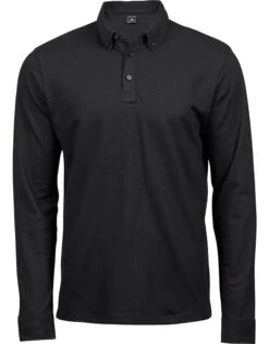 Tee Jays Mens Fashion Long Sleeve Luxury Stretch Polo