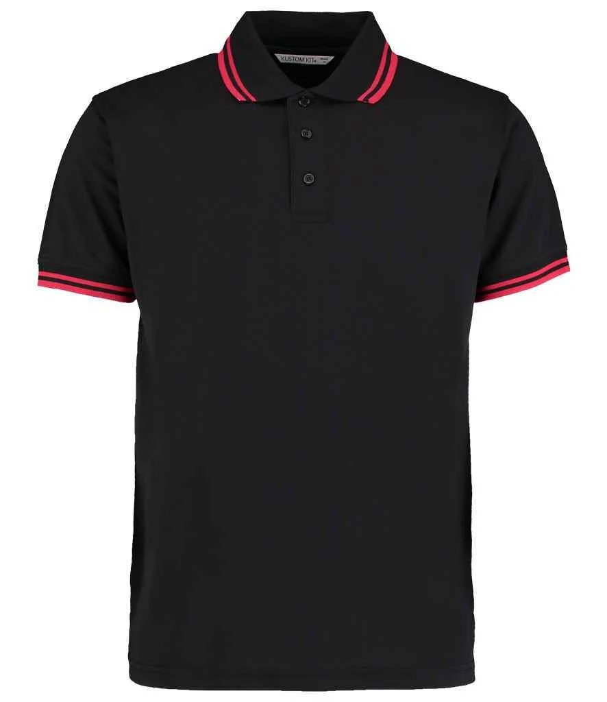 Kustom Kit Classic Fit Tipped Collar Polo 2 Kustom Kit Classic Fit Tipped Collar Polo - Image 2