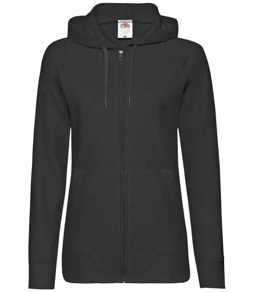 Fruit Of The Loom Ladies' Lightweight Hooded Sweat Jacket 4 Fruit Of The Loom Ladies' Lightweight Hooded Sweat Jacket - Image 4