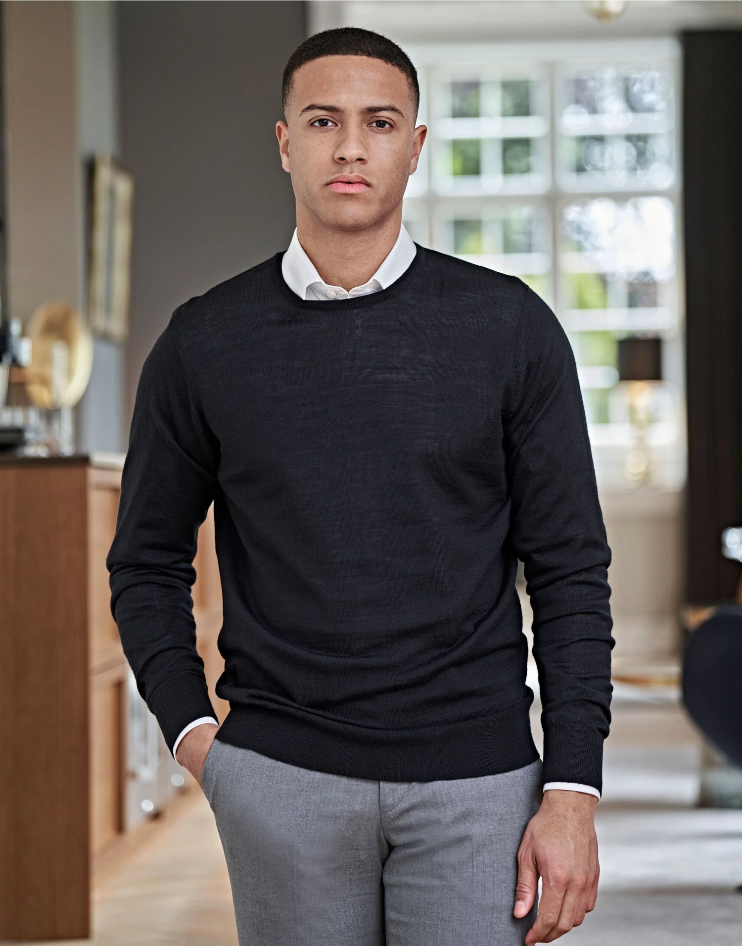 Tee Jays Mens Crew Neck Knitted Sweater 3 Tee Jays Mens Crew Neck Knitted Sweater - Image 3