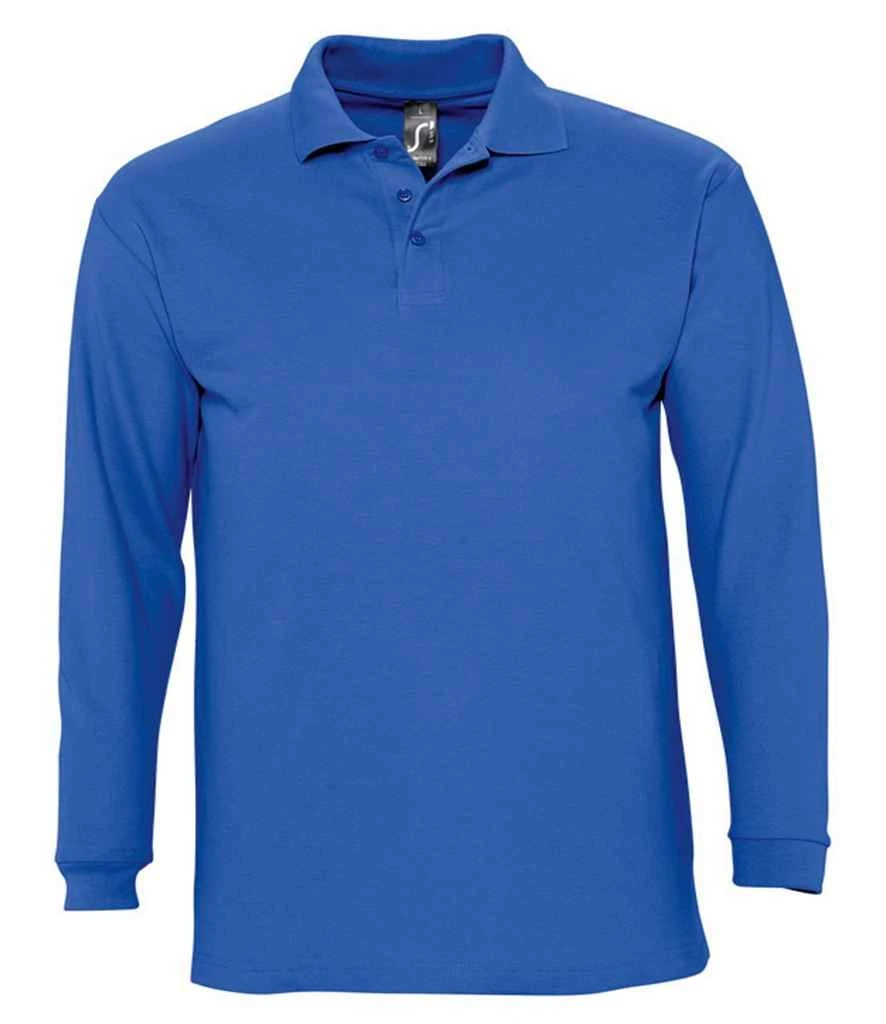 SOL'S Sols Winter Ii Long Sleeve Cotton Piqué Polo Shirt 10 SOL'S Sols Winter Ii Long Sleeve Cotton Piqué Polo Shirt - Image 10