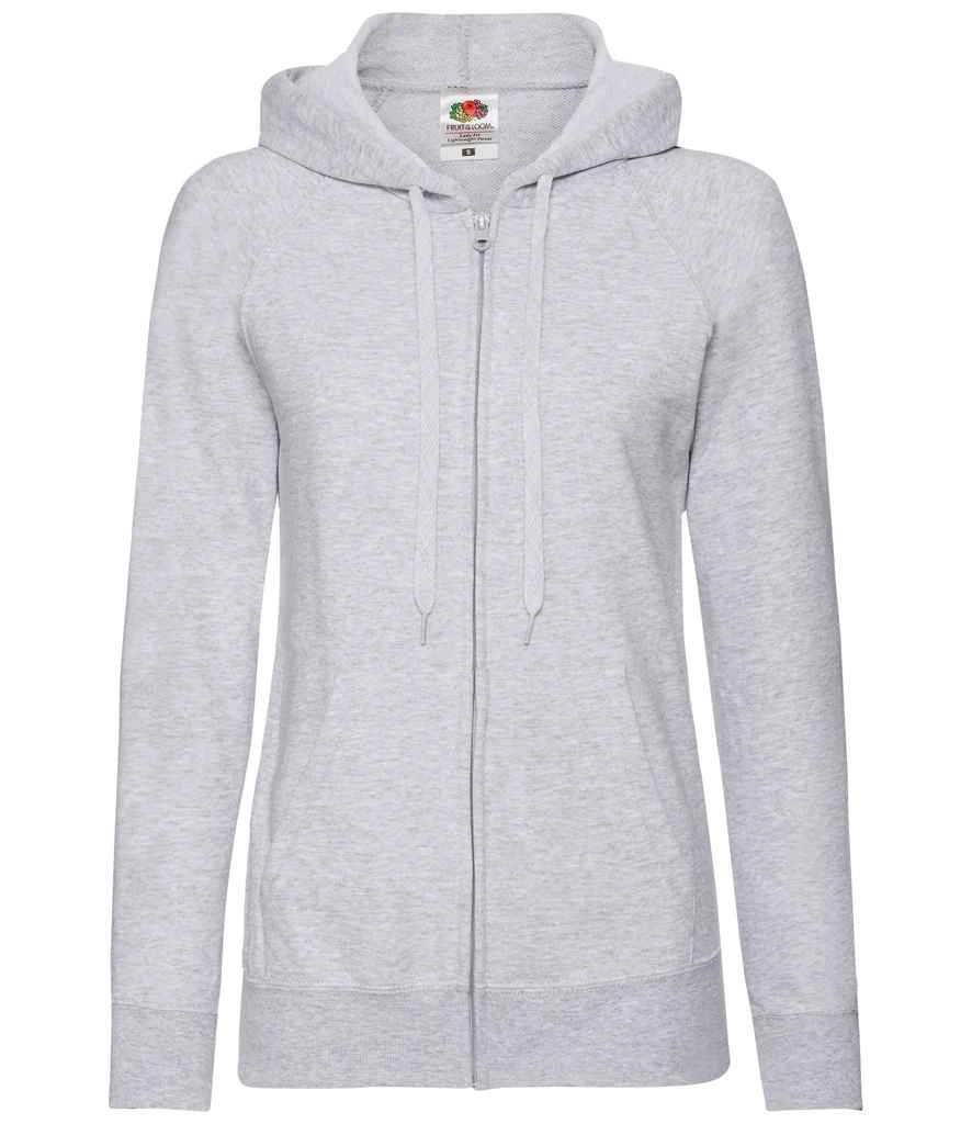Fruit Of The Loom Ladies' Lightweight Hooded Sweat Jacket 3 Fruit Of The Loom Ladies' Lightweight Hooded Sweat Jacket - Image 3
