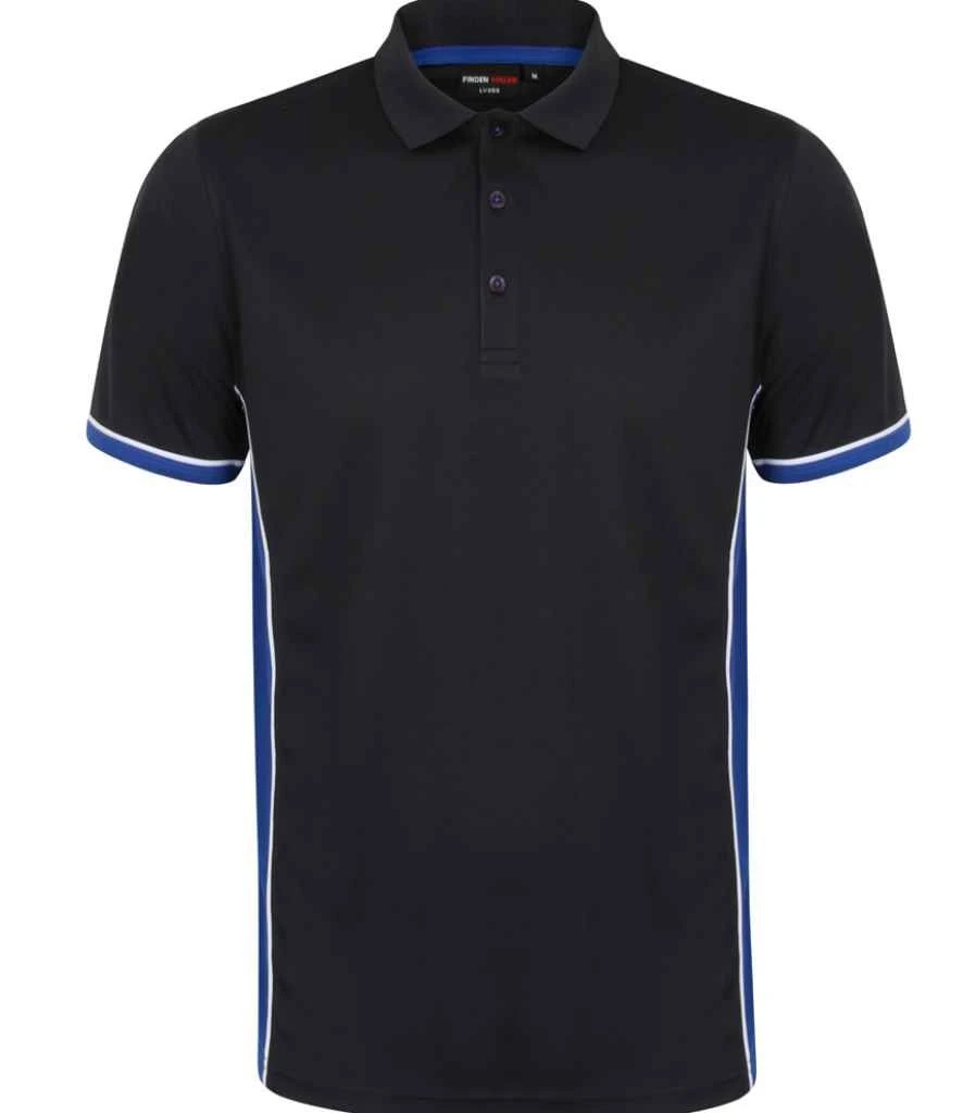 Finden + Hales Contrast Panel Polo Shirt 2 Finden + Hales Contrast Panel Polo Shirt - Image 2