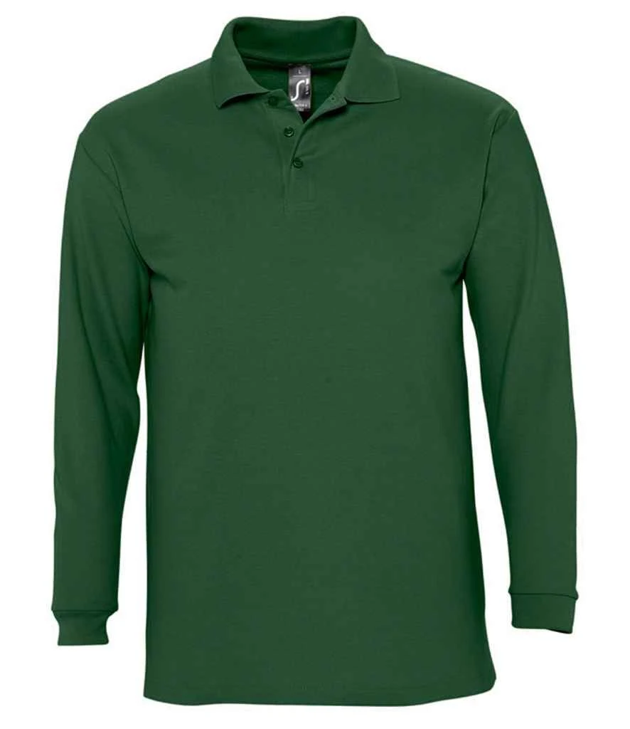 SOL'S Sols Winter Ii Long Sleeve Cotton Piqué Polo Shirt 9 SOL'S Sols Winter Ii Long Sleeve Cotton Piqué Polo Shirt - Image 9