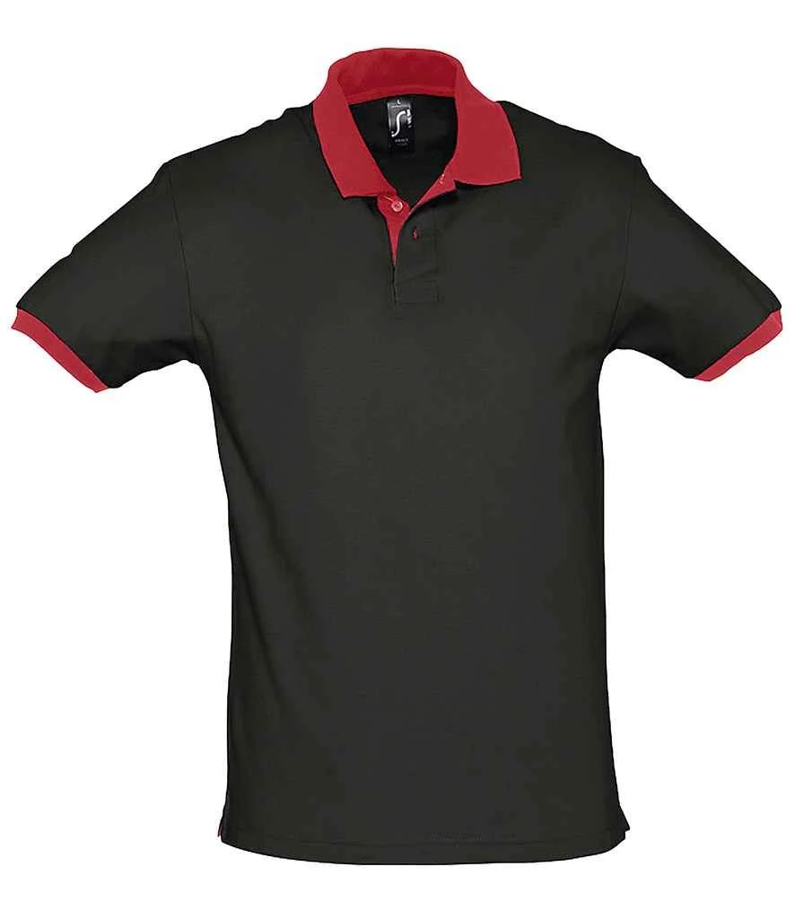 SOL'S Sols Prince Contrast Cotton Piqué Polo Shirt 1 SOL'S Sols Prince Contrast Cotton Piqué Polo Shirt