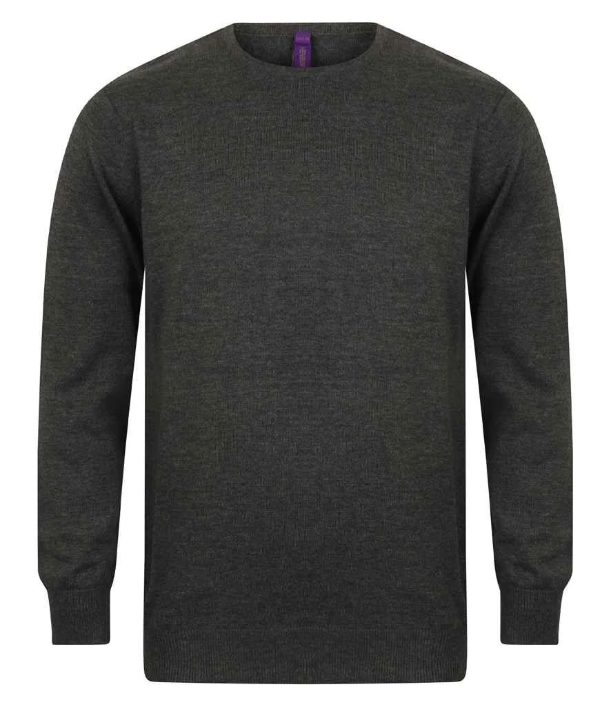 Henbury Lightweight Cotton Acrylic Crew Neck Sweater 2 Henbury Lightweight Cotton Acrylic Crew Neck Sweater - Image 2