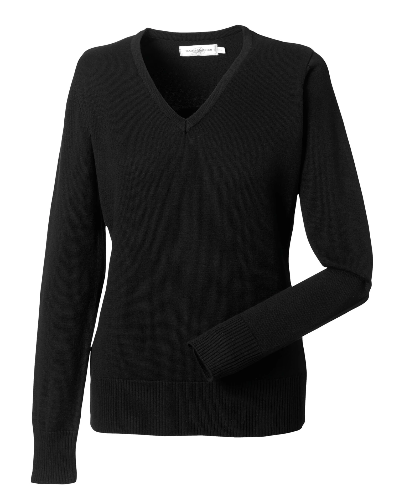 Russell Collection Ladies' V-Neck Knitted Pullover 2 Russell Collection Ladies' V-Neck Knitted Pullover - Image 2