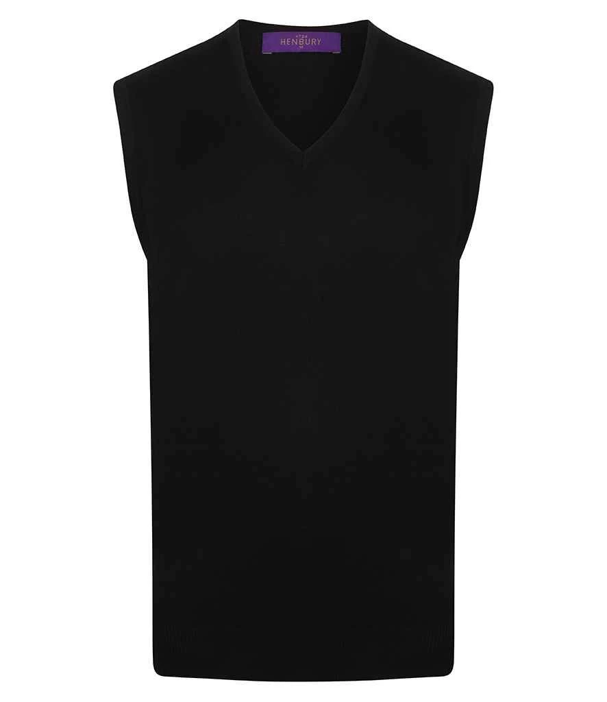 Henbury Lightweight Sleeveless Cotton Acrylic V Neck Sweater 3 Henbury Lightweight Sleeveless Cotton Acrylic V Neck Sweater - Image 3