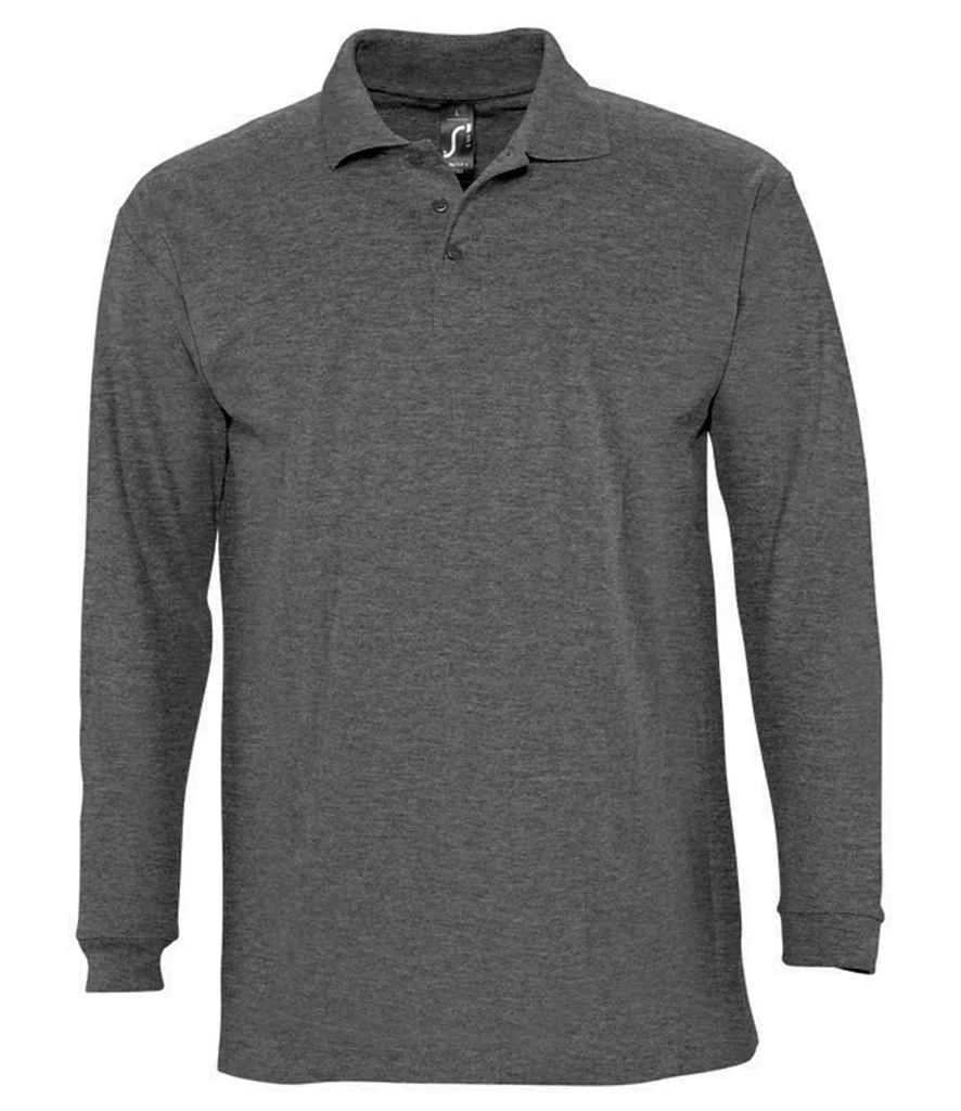 SOL'S Sols Winter Ii Long Sleeve Cotton Piqué Polo Shirt 6 SOL'S Sols Winter Ii Long Sleeve Cotton Piqué Polo Shirt - Image 6
