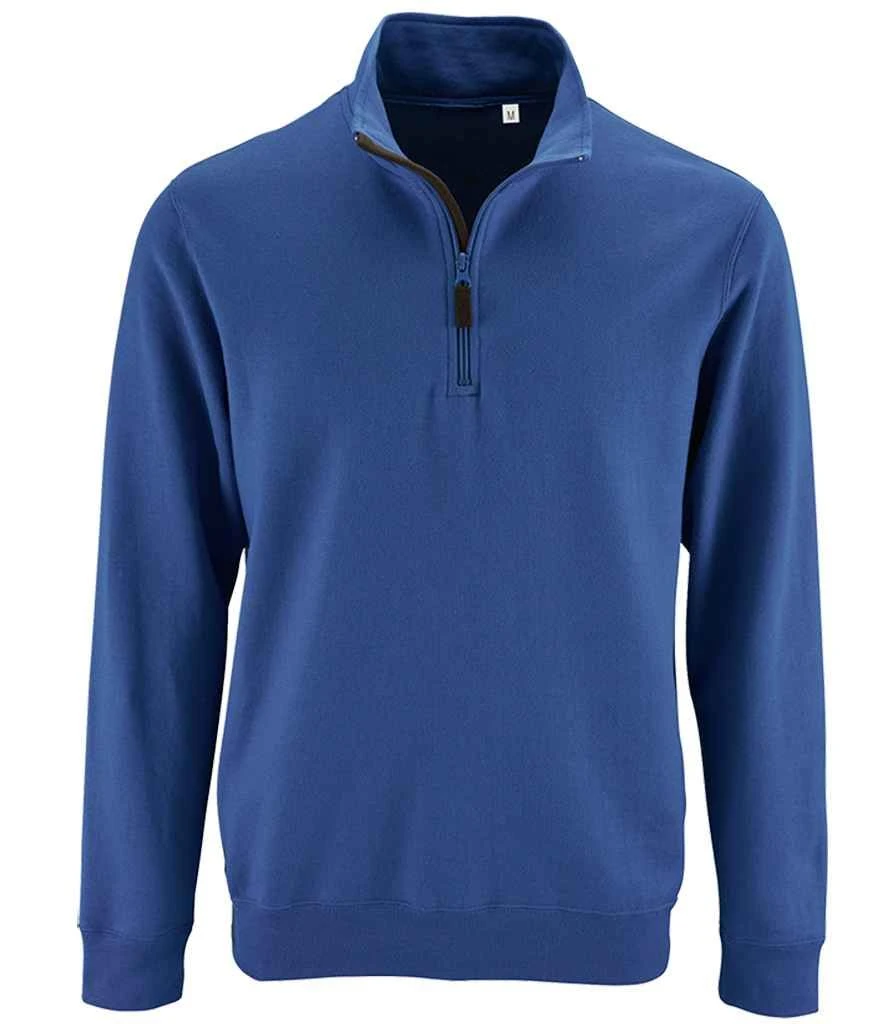 SOL'S Sols Stan Contrast Zip Neck Sweatshirt 7 SOL'S Sols Stan Contrast Zip Neck Sweatshirt - Image 7